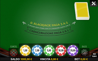 Un esempio di blackjack Pro
